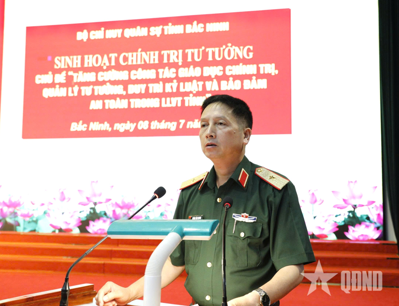 Bộ CHQS tỉnh Bắc Ninh tăng cường giáo dục chính trị, quản lý tư tưởng và duy trì kỷ luật
